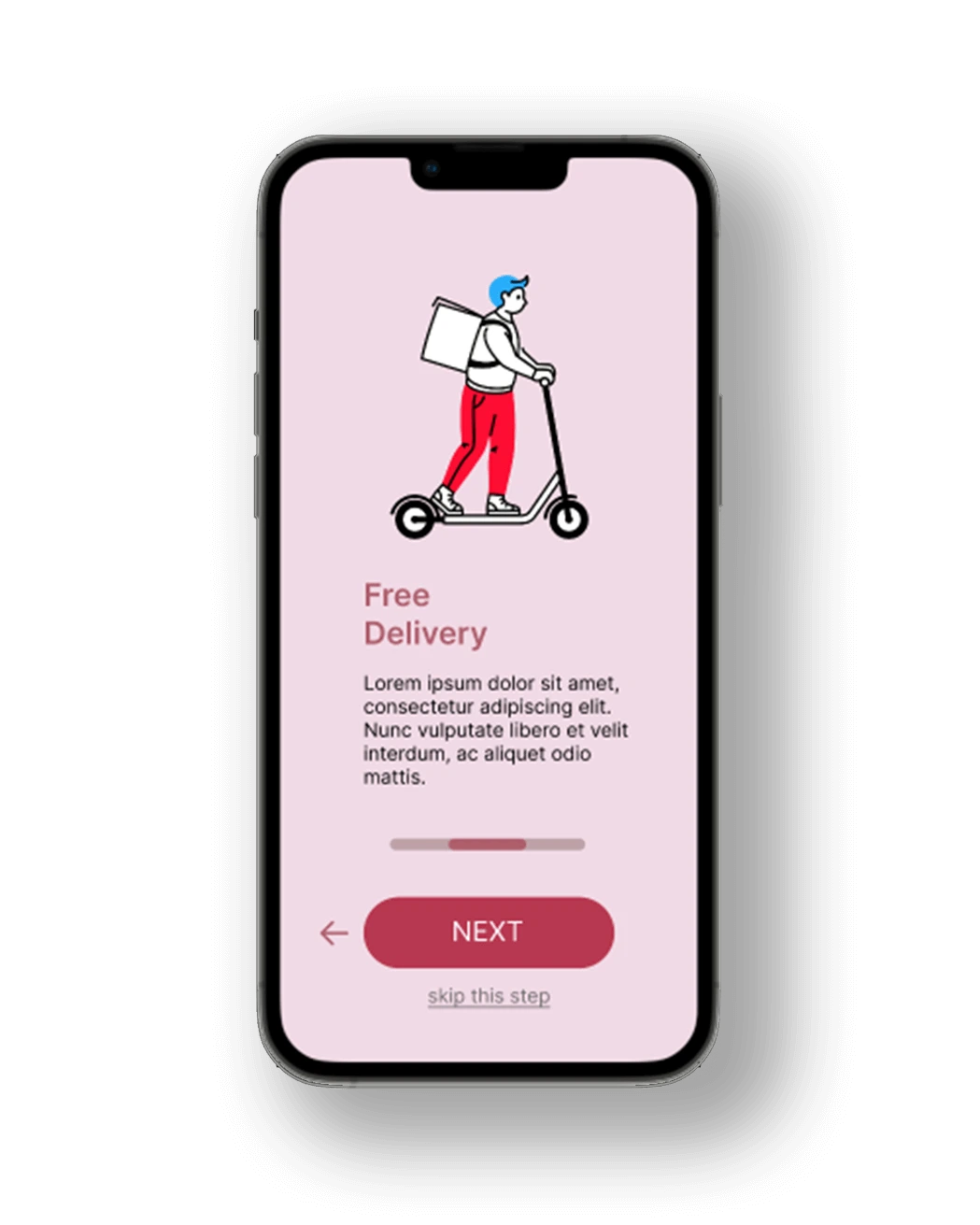 App onboarding screen